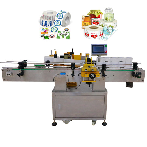 Fabrika Kavanoz Yuvarlak Şişe Etiketleme Makinesi Otomatik Etiket Ekipmanları Plastik Cam Şişe için Manuel Etiket Etiket Makinesi 