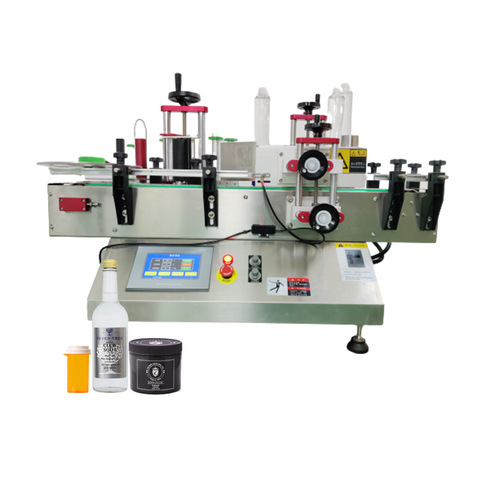 Lüks Fabrika Kavanoz Yuvarlak Şişe Etiketleme Makinesi Plastik Cam Şişe için Otomatik Etiket Ekipmanları Etiket Etiket Makinesi 