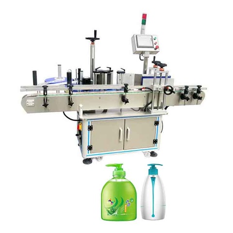 PLC Kontrolü Yüksek Kaliteli Masa Üstü Otomatik Plastik Maden Suyu Oval Şişe Etiket Etiketleme Makinesi 